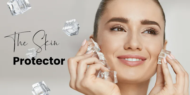 benefits of rubbing ice on face
