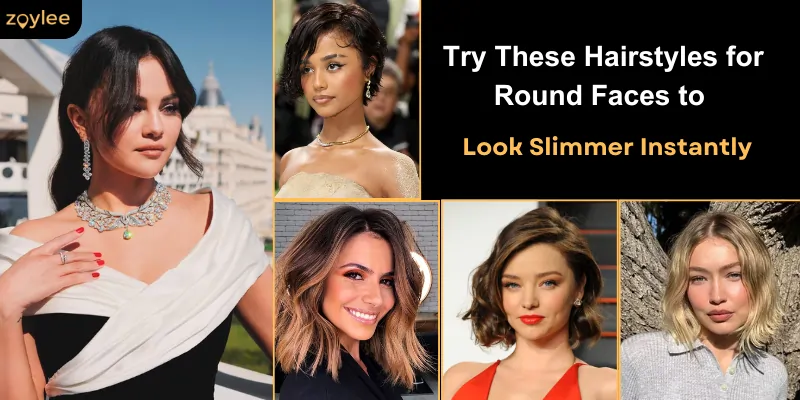 hairstyles for round face to look slim