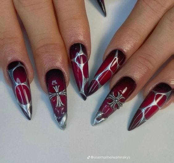 Gothic French Manicure