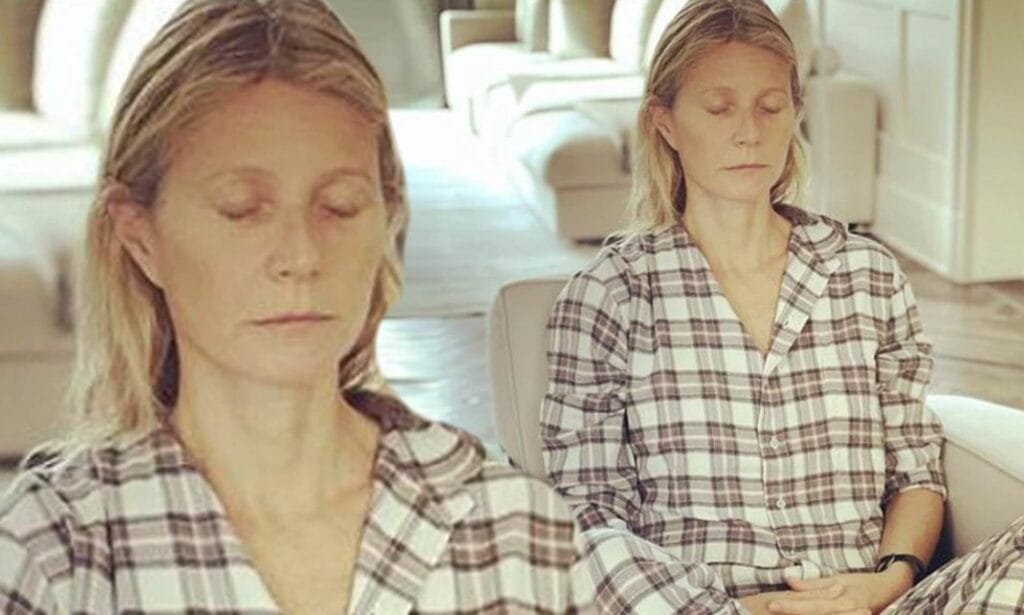 Gwyneth Paltrow Meditating