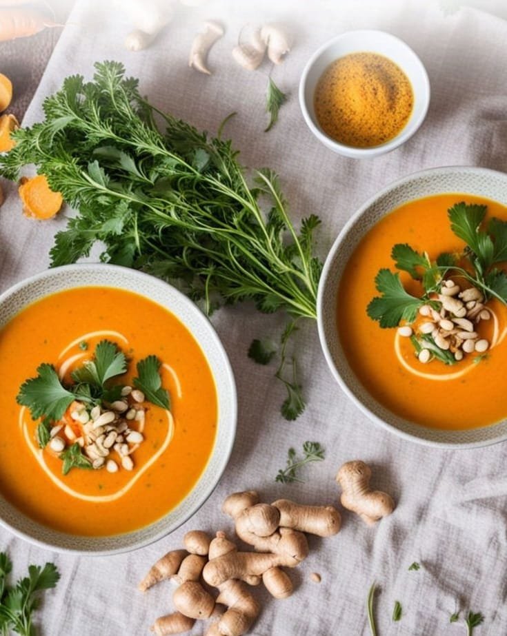 Turmeric Ginger Vegetable Soup